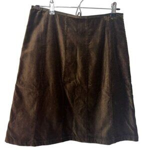 Sundance Brown Velvet A-Line Skirt Womens Size 6